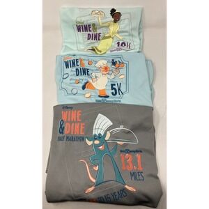 Run Disney Walt Disney World Lot of 3 L/S Adult Small Shirt 5K 10K Half Marathon